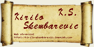 Kirilo Škembarević vizit kartica